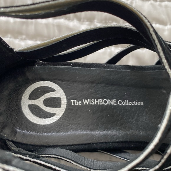 Browns black and silver sandals-9M - Picture 6 of 10